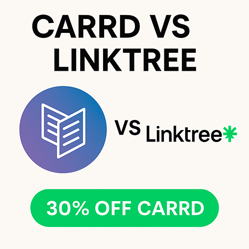 Carrd vs Linktree com 30% de desconto no Carrd